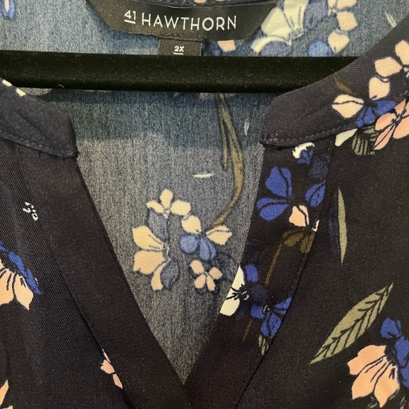 41 Hawthorn Blue and Pink Sleeveless Sundress - Picture 2 of 3